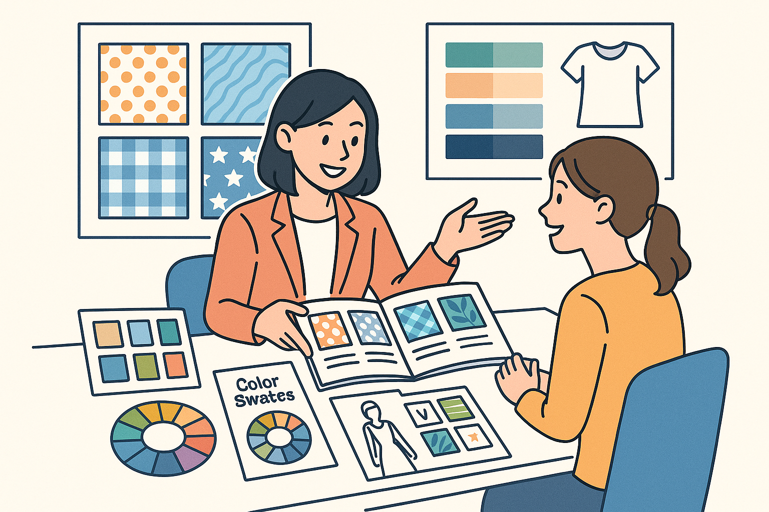 make a visual/clip image for this step - Personal Consultation: Our team will guide you with suggestions for patterns and themes