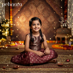 Maroon Banarasi Brocade Dress – Bow Back by Pehnara