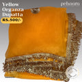 Yellow Organza Dupatta