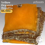Yellow Organza Dupatta